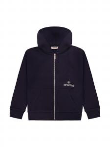 Distretto12 Толстовка с молнией 'LISBONA' в темно-синем цвете