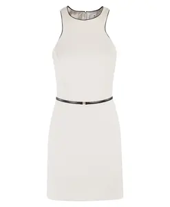 Мини-Платье масляно-черного цвета Elisabetta Franchi, белый