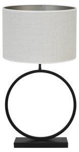 Настольная лампа Light & Living Liva/Saverna, черный - белый - сталь - 40 x 79 x 40 см