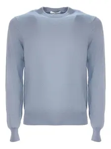 Кашемировый свитер с круглым вырезом Cruciani, синий