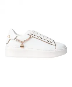 Кожаные кроссовки с золотой цепочкой Gaã«Lle Paris, белый