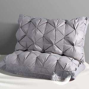 QUTOOL Подушка QUTOOL из гусиного пера, 100% хлопок, мягкая поддержка для сна на спине, боку и животе Grey