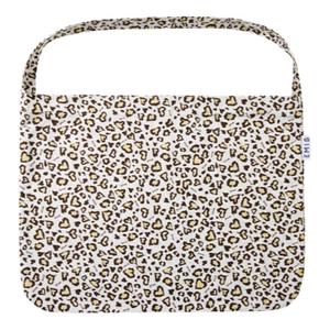 Emis Хлопковая сумка большая женская с леопардовым принтом и кремовыми акцентами