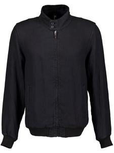 Льняной бомбер на молнии 120% Lino, черный