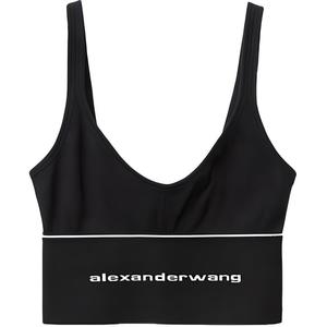 Логотип Эластичный низ Alexander Wang, черный
