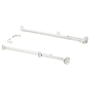 Выдвижная штанга для гардероба, белая, 55 см, 2 шт. HJÄLPA IKEA