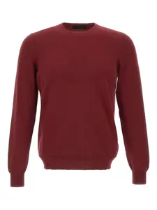 Свитер с круглым вырезом и ребристыми краями Gran Sasso, красный