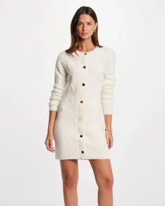 Прямое короткое трикотажное платье Morgan, белый