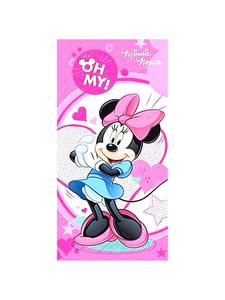 Disney Minnie Mouse Пляжное/банное полотенце с сердечком Минни Маус - (Д) 140 см x (Ш) 70 см, розовое
