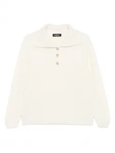 Свитер с воротником на пуговицах Gran Sasso, белый