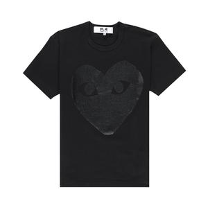 Футболка с логотипом Comme des Garçons PLAY Heart, цвет Черный