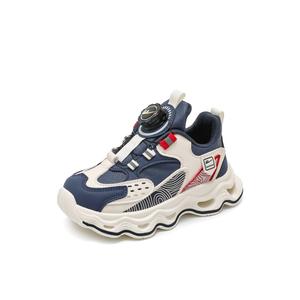 Детская обувь для повседневной носки с амортизацией и износостойкостью, средней высоты WARRIOR, синий/бежевый