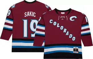 Mitchell & Ness Adult Colorado Avalanche 2001 Джо Сакик # 19 Винтажная реплика Джерси