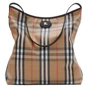 Хлопковая наплечная сумка женская песочная Burberry