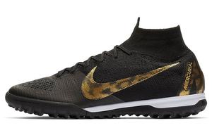 Футбольные бутсы SuperflyX 6 мужские, среднего размера, черные/золотые Nike