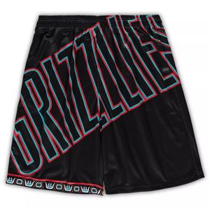 Мужские шорты Mitchell & Ness Black Memphis Grizzlies Big & Tall Hardwood Classics Big Face 2.0