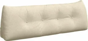Подушка для спины , кремовая, 140 x 24 x 50 см, ткань vidaXL