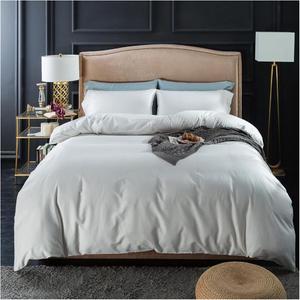 YUSIWOAL Комплект постельного белья роскошный ультрамягкий хлопковый однотонный с пододеяльником на завязках Color 8