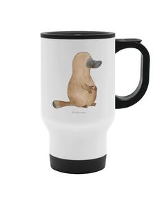 Термокружка Утконос, мужество без лозунга в белом цвете Mr. & Mrs. Panda