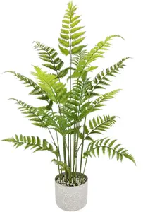 И.ГЕ.А. Искусственное растение "Искусственный лесной папоротник в горшке папоротник искусственный папоротник папоротниковый кустарник лесное растение" I.GE.A. 40х90х40 см, зеленый