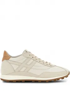 Кроссовки H699 на шнуровке Hogan, бежевый