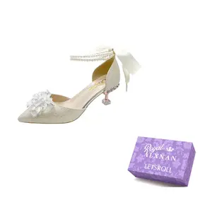 Alxnan Женские туфли на высоком каблуке - шампань 6 см, цвет Champagne 6cm