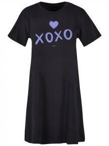 Короткое платье F4NT4STIC Damen T-Shirt Kleid Valentinstag xoxo Damen T-Shirt Kleid, черный