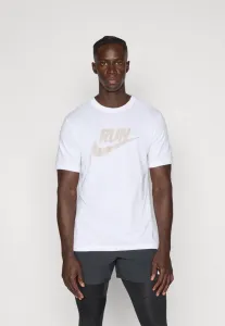 Футболка для бега tee run Nike Performance, White/Moon Particle