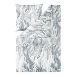 Постельное белье из трикотажа, 135x200 см, серое с графическим рисунком Estella, серый