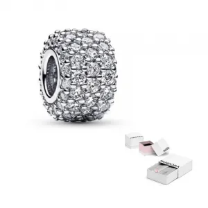 Pandora 925 sterling silver синтетический кубический цирконий стеклянные подвески women's silver
