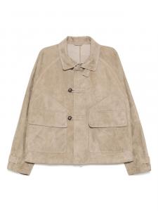 Замшевая куртка Giorgio Armani, нейтральный