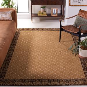 Ковер SAFAVIEH, 92 x 153 см, Total Performance Collection, Ivory & Chocolate, с ручным ворсом, не линяет и прост в уходе, идеален для помещений с высокой проходимостью: прихожая, гостиная, спальня (TLP755B)