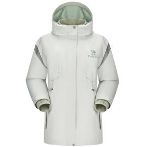 Ветровка для любой погоды женская CAMEL, Горный Зеленый/Светло-Зеленый