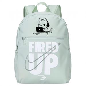 Nike Полиэстеровый рюкзак унисекс оливковый, Working cats