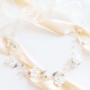 Коконет, серебряное украшение для волос, женская декоративная повязка на голову из проволоки с цветами на свадьбу Kokonet