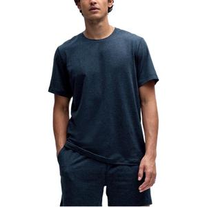 Мягкая трикотажная футболка с коротким рукавом, мужская Lululemon, темный синий/hcln/httn