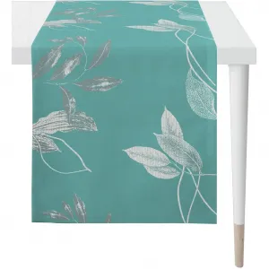 Дорожка на стол 1602 LOFT STYLE жаккардовая ткань Apelt, бирюзовый/серый