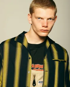 Полосатая футболка с коротким рукавом/Полосатая футболка с коротким рукавом