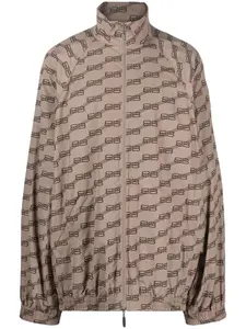 Спортивная куртка с монограммой BB BALENCIAGA, коричневый