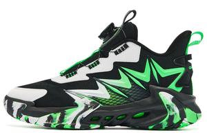 QIAODAN Детские баскетбольные кроссовки low top, устойчивые к скольжению и износу, black green