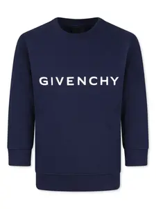 Толстовка из джерси с логотипом Givenchy Kids, синий