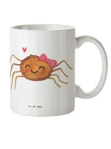 Детская кружка с изображением паука, Агата Радость, без надписи, белого цвета Mr. & Mrs. Panda