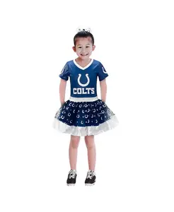 Костюм для девочек Royal Indianapolis Colts с пачкой и V-образным вырезом для игрового дня Jerry Leigh