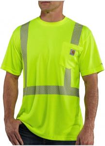 Carhartt мужская футболка с коротким рукавом Force High-Visibility Class 2, Brite Lime
