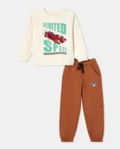 Детский длинный комплект из 2 предметов с позиционным принтом Kids El Corte Inglés, белый