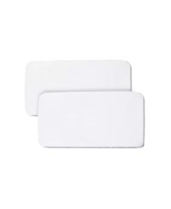 Дышащая детская универсальная простыня и водонепроницаемый чехол для матраса для люльки размером 33 x 15 дюймов (2 шт.) Breathablebaby, белый