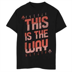 Футболка с графическим рисунком и раздельным дизайном для мальчиков 8–20 лет «Звездные войны: Мандалорец This Is The Way» Star Wars