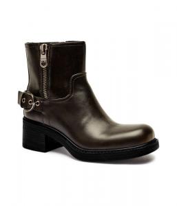 Ботильоны кожаные Pinko Alys 05 на широком каблуке, черный