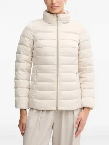 Стеганая куртка Bettanie с фактурным воротником Geox, бежевый