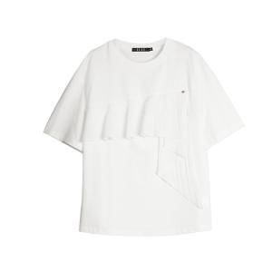 Футболка женская с круглым вырезом тонкая ELLE, белый